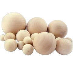 Natural Round Wooden Craft Wood Balls Beads With No Hole 6mm -100mm Diameter DIY