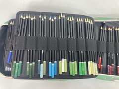 Qian Shan Carry Case Colored Pencils Faber Castel Metallic Premium Lot of 199