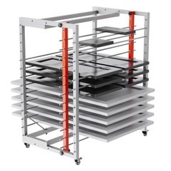 Sytekor Drying Painting Rack for Cabinet Doors – 13-Tier Metal Panel Stand wi…