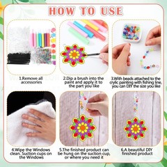 30 Sets Summer Mandala Suncatchers Craft Kits Easter Holi DIY Glow in The Dar…