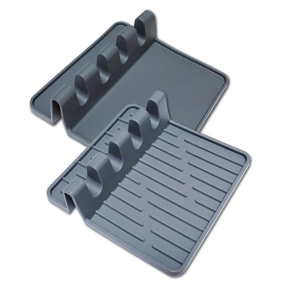 2 Pack Portable Silicone Paint Brush Holder Set, 4 Slots, Artist Stands, Craft