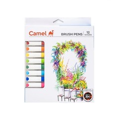 Camlin Kokuyo Brush Pen 12 Shades Multicolor Painting Drawing Art Supplies Kit