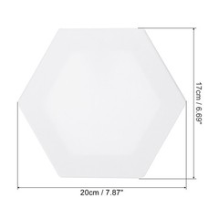 Paint Canvases, 3 Pack 8×7 Inch Hexagon Stretched Art Board Panels White