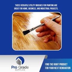 Pro Grade – Acid Brushes – 36 Count 3/8 Inch Boar Hair 36 Ea 3/8″, Black