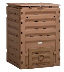 Outdoor Compost Bin, 120 Gallon (450L), with 80 Vents and 2 Sliding Doors, Snap-