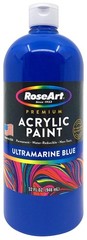 RoseArt Acrylic Paint Ultramarine Blue 32oz 32 Fl Oz (Pack of 1),