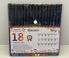 iBayam Colored Fineliner Pens 18 Colors Fine Point for Journaling Drawing Art