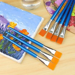 1 inch Flat Paint Brushes for Acrylic Painting, 32 Pieces 1inch 32Pcs, Blue