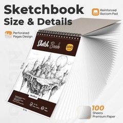 Nicpro 52PCS Art Drawing Supplies Kit, Metal Mechanical Pencil Set 52, Black