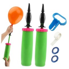 2Pack Balloon Pump Handheld,Dual Action Manual Air Inflator for green