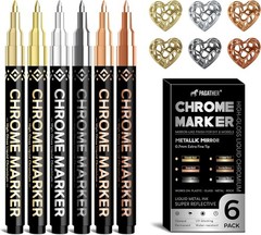 3Pcs Chrome Paint Markers Silver Permanent Mirror Liquid Chrome Pens for Plas