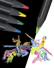 Black Edition Colored Pencils Classic 1 Count Pack of 24 For Art Drawing