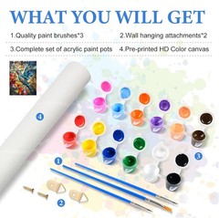 HITIRECOVI Paint by Numbers Kits for 16×20in(Frameless), Hummingbird