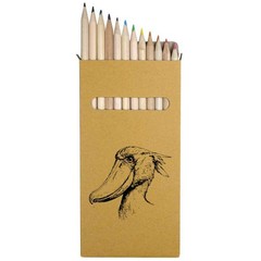 12 x ‘Shoebill Stork Side View’ Long Colour Pencils (PE00095837)