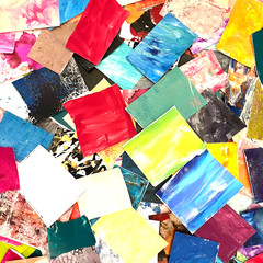 2lb Mixed Media Collage Paper Box Hand-Painted Papers for Collage & Art Journals