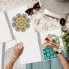 Kalysky Adult Coloring Books Set:3 8.3 x 11 inches, Classic Design
