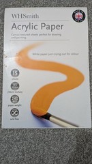 WH Smith A4 Acrylic Acid-free Paper 15 Sheets 240 gsm for Painting & Drawing