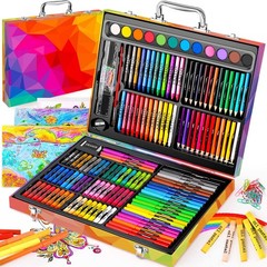 Soucolor Arts and Crafts Supplies, 183-Pack Drawing 183 Piece Set, Multicolor
