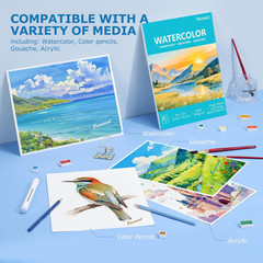 9″X12″ Watercolor Paper – Pack of 3 (60 Sheets), Bulk School Supplies for Kids,