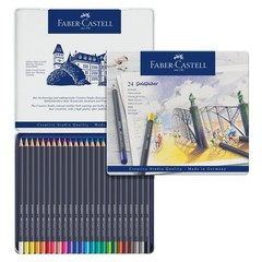 Faber-Castell Goldfaber Colour Pencils Tin Set of 24 Assorted Colours