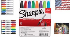 8-Count Fine Point Permanent Markers in Assorted Classic Colors – Waterproof