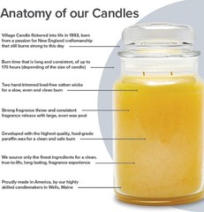 Village Candle Eucalyptus Mint Large Glass Apothecary Jar 21.25 oz., Green