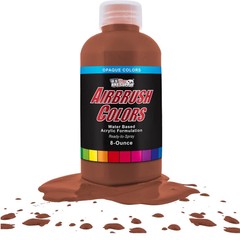US Art Supply 8-Ounce Opaque Coffee Brown Airbrush Paint