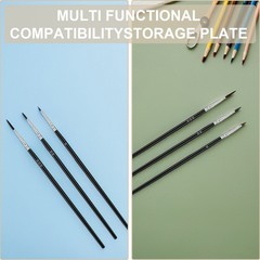 30Pcs Miniature Paint Brush Set Reusable Nylon Wood Black for Decoration Art