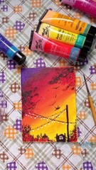 Acrylic Paint set 24 Colours 36ml For Canvas, Wood, Fabric, Leather, Cardboard