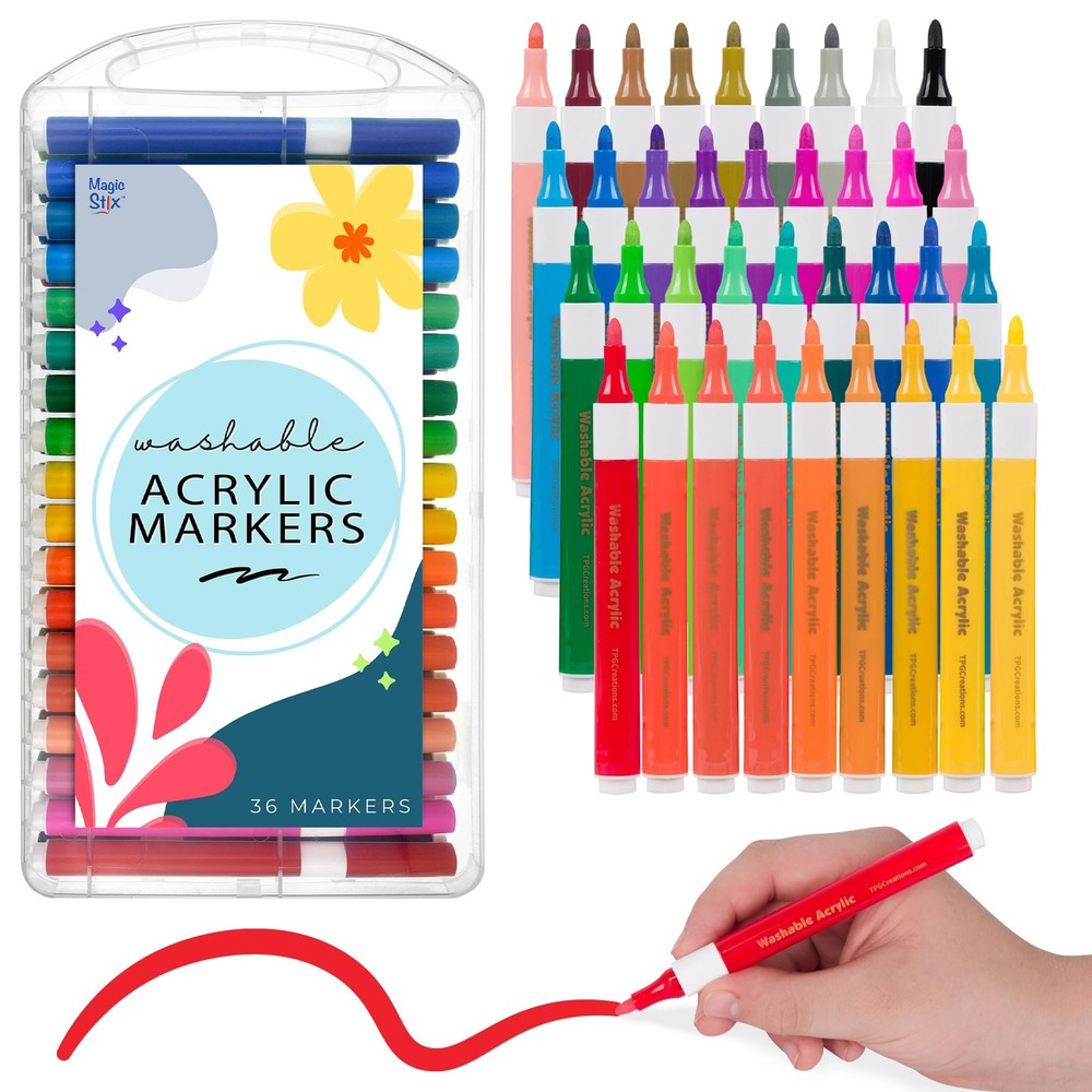 The Pencil Grip Magic Stix Washable Acrylic Markers For Kids And Teens 36