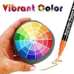 Acrylic Paint Pens for Rock Painting Set of 24 Extra Fine Point Non-toxic Paint