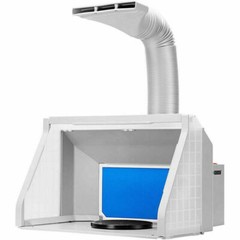 Airbrush Spray Booth Portable Hobby Paint Booth Kit w/ LED Lights Filter Hose