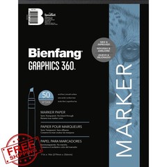 Bienfang Graphics 360 Marker Paper Pad, Non-Bleeding, Semi-Transparent, Artis…