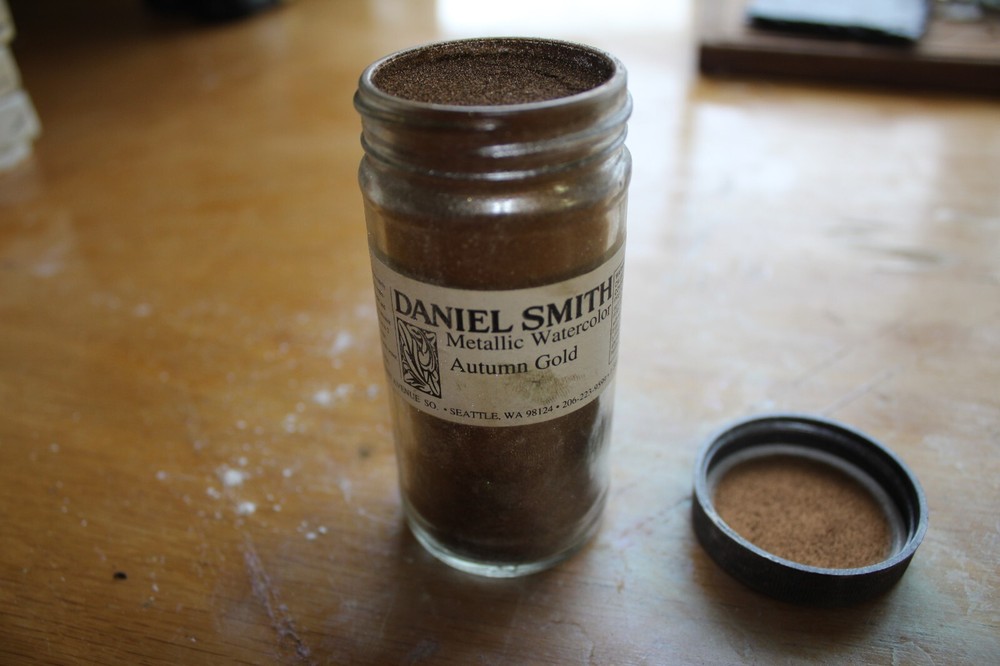 Daniel Smith Artist’s Dry Pigment autumn gold Powder 4 Ounce Jar Bottle