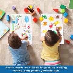 18 Pcs 12″ x 18″ Poster Board White Poster Board Paper Bulk 250 GSM Thickness…