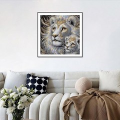 Aicomeon Lion Diamond Art Kits for Adults – 5D 12×12 inch, Multicolored