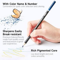 174 Colors Professional Colored Pencils, Shuttle Art Soft Core Coloring Pencils