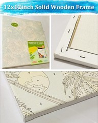 Framed Paint by Numbers Kit for Adults Beginners & Kids Ages 8-12,12x12inch Bord