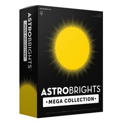 Astrobrights Mega Collection, Colored 320 Count (Pack of 1), Bright Yellow