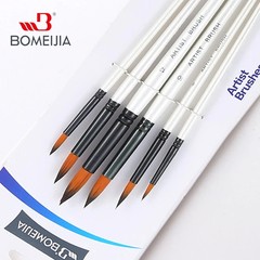 Paint Brush Set Round Flat Angle Filbert Acrylic Watercolor Oil Gouache Brushes