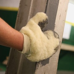 Trimaco SuperTuff Painter’s Mitt with thumb , White|whites – 1 Gallon, White