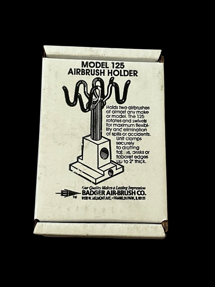 Badger Air-Brush Co. Model 125 Air Brush Holder~ HoldS 2 Airbrushes NOS Unused