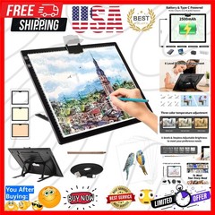 Rechargeable A3 Light Pad for Diamond Painting,Tracing Light Box with Stand a…