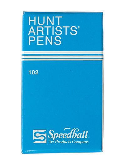 Speedball Hunt Artists’ Pen Nibs–Crow Quill No. 102 – box of 12 – [PACK OF 2]