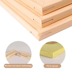 10 Sets Stretcher Bars for Needlework, 5 Sizes Wooden Canvas Stretcher Bars w