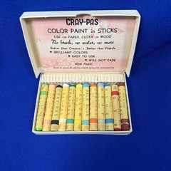 Vintage Japanese SAKURA Cray-Pas Oil Colors Stick Form 12 colors Japan