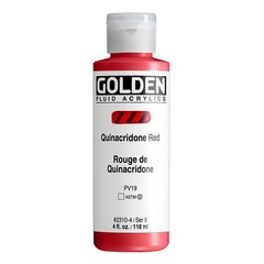 Fluid Acrylics Quinacridone Red 4 Fl.Oz Bottle Professional Paint
