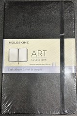 Moleskine Art Sketchbook, Hard Cover, Medium (4.5″ x 7″) Plain/Blank, Black, 88