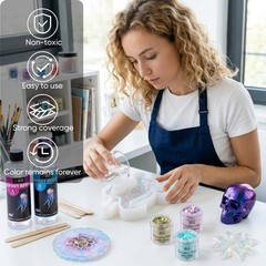 Opal Chameleon Flake, Transparent Glitter Flake for Epoxy Resin, 6 Colors Iri…