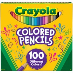 New CRAYOLA 100 Colored Pencils Sharpened NIB